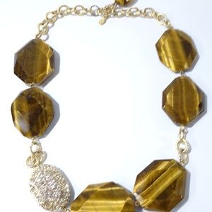 Lee Angel Tortoise Crystal Short Necklace NWT 299